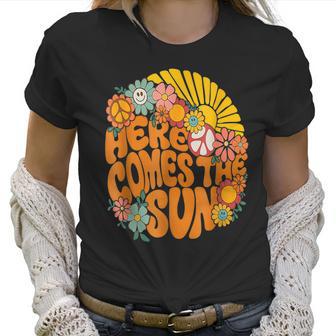 Retro Here Comes The Sun Floral Summer Family Vavation 2022 Men Women T-Shirt Graphic Print Casual Unisex Tee Women T-Shirt | Favorety AU