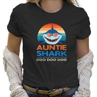 Retro Vintage Auntie Shark Baby Shark Women T-Shirt | Favorety