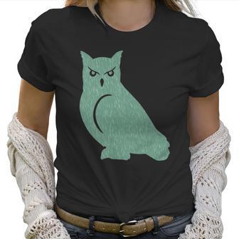 Sage Green Owl Silhouette Artwork Women T-Shirt | Favorety DE