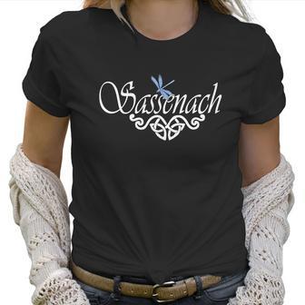 Womens Sassenach T-Shirt Blue Dragonfly Outlander Amber Tee Women T-Shirt | Favorety DE