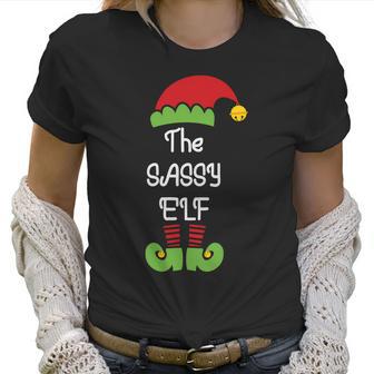 The Sassy Elf Matching Christmas Holiday Gift Women T-Shirt | Favorety DE