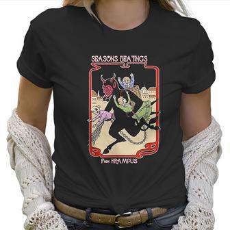 Seasons Beatings From Krampus Christmas Women T-Shirt | Favorety