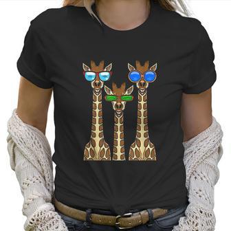 Smiling Giraffes Wearing Sunglasses Women T-Shirt | Favorety UK