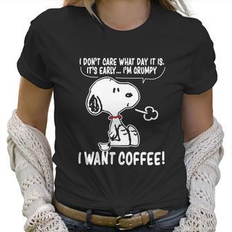 Snoopy - I Want Coffee Women T-Shirt | Favorety UK