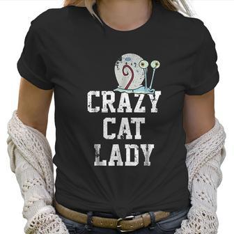 Squarepants Gary Crazy Cat Lady Graphic Women T-Shirt | Favorety CA