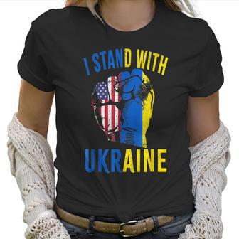 I Stand With Ukraine Flag American Flag Support Ukraine Men Women T-Shirt Graphic Print Casual Unisex Tee Women T-Shirt | Favorety AU