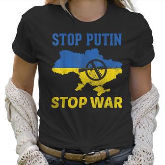 Stop Putin Stop War Stand With Ukraine Free Ukraine Support Men Women T-Shirt Graphic Print Casual Unisex Tee Women T-Shirt | Favorety