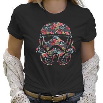 Stormtrooper Storm Trooper Tropical Floral Funny Humor Pun Juniors Women T-Shirt | Favorety CA