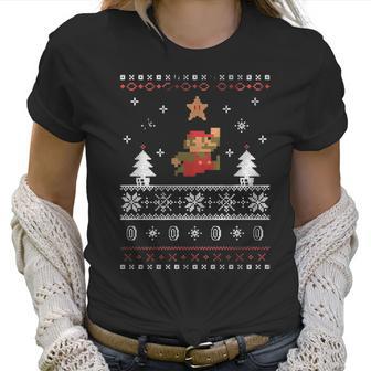 Super Mario Faux Christmas Gift Sweater Women T-Shirt | Favorety CA