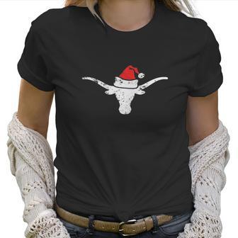 Texas Longhorn Christmas Distressed Shir Women T-Shirt | Favorety AU