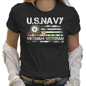 Us Navy Vietnam Veteran Usa Flag Vietnam Vet Flag V2 Men Women T-Shirt Graphic Print Casual Unisex Tee Women T-Shirt | Favorety