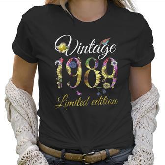 Vintage 1989 Tee 32 Years Old Sunflowers Floral 32Nd Birthday Women T-Shirt | Favorety CA