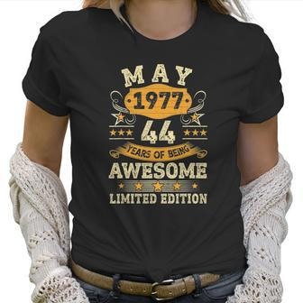 Vintage May 1977 44Th Birthday Men Women 44 Years Old Women T-Shirt | Favorety CA