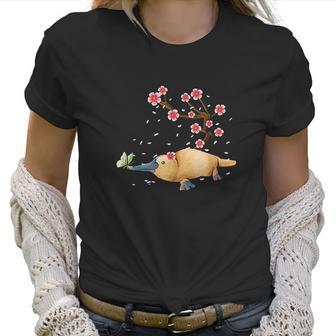 Vintage Platypus Japanese Cherry Blossom Flower Sakura Women T-Shirt | Favorety CA