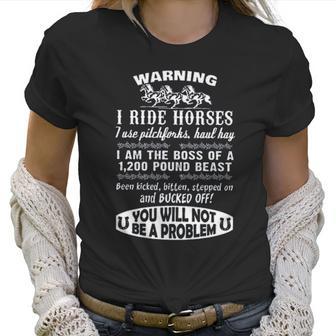 Warning I Ride Horses New Trend Women T-Shirt | Favorety AU