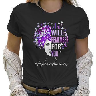 I Will Remember For You Alzheimer Awareness Womens Butterfly Women T-Shirt | Favorety