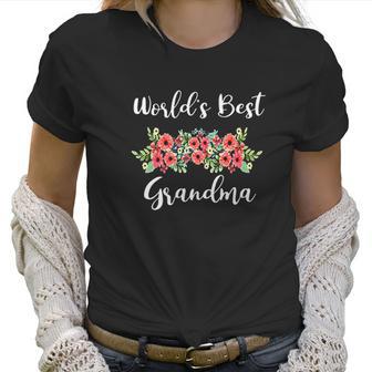 Worlds Best Grandma Flower Swag Grandma Gifts Women T-Shirt | Favorety DE