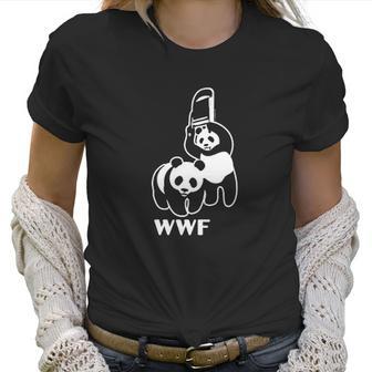 Wwf Funny Panda Bear Wrestling Women T-Shirt | Favorety