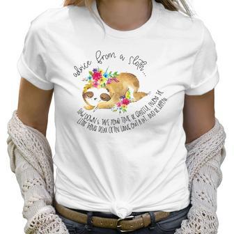 Advice From A Sloth Graphic Women T-Shirt | Favorety AU