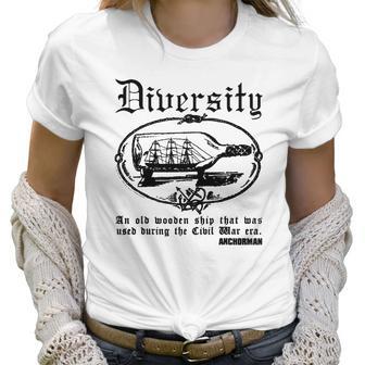 Anchorman Diversity An Old Wooden Ship Men Women T-Shirt Graphic Print Casual Unisex Tee Women T-Shirt | Favorety CA