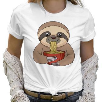 Anime Sloth Ramen Noodles Women Anime Women T-Shirt | Favorety AU