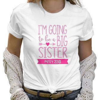 Blu Magnolia Co Girls I Am Going To Be A Big Sister Women T-Shirt | Favorety