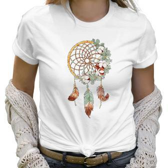 Colorful Dreamcatcher Feathers Tribal Native American Indian Women T-Shirt | Favorety