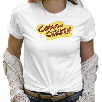 Cow And Chicken Logo Color Women T-Shirt | Favorety DE