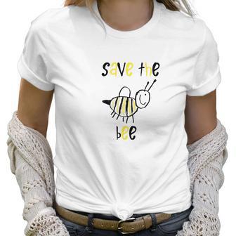 Designed By Kids Save The Bee Nature Protection Gift Women T-Shirt | Favorety AU