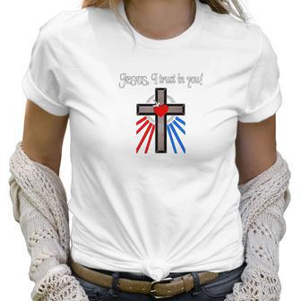 Divine Mercy Chaplet Prayer Jesus I Trust In You Women T-Shirt | Favorety DE