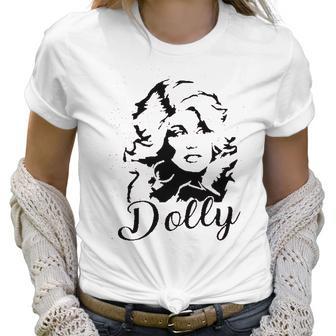 Dolly Graphic Women Vintage Dolly Country Music For Band Music Lovers Women T-Shirt | Favorety UK