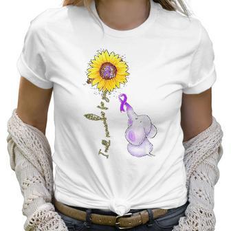 Elephant I Will Remember For You Sunflower Alzheimer Women T-Shirt | Favorety CA