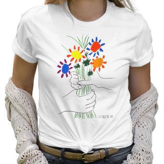 Flowers Bouquet Artwork Women T-Shirt | Favorety