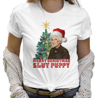 Golden Girls Sophia Merry Christmas Slut Puppy Hoodie Women T-Shirt | Favorety UK