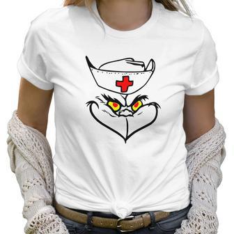 Grinch Nurse Christmas Shirt Women T-Shirt | Favorety DE