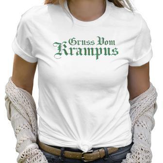 Gruss Vom Krampus Santas Demon Helper Christmas Women T-Shirt | Favorety AU