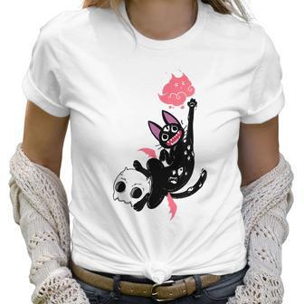 Kawaii Black Cat Pastel Goth Lovers Emo Cat Men Women T-Shirt Graphic Print Casual Unisex Tee Women T-Shirt | Favorety CA