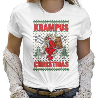 Krampus Christmas Ugly Pattern Gift Women T-Shirt | Favorety DE