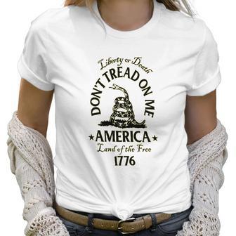 Liberty Or Death Don’T Tread On Me Ladies Womens Women T-Shirt | Favorety