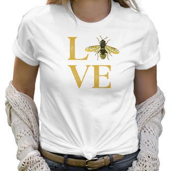 Love Bees Beekeeper Gift Cute Honey Bee Women T-Shirt | Favorety UK