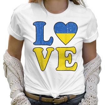 Love Support Ukraine I Stand With Ukraine Ukrainian Flag Men Women T-Shirt Graphic Print Casual Unisex Tee Women T-Shirt | Favorety UK