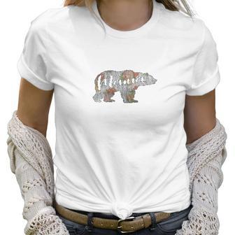 Mama Bear Mom Life Floral Retro Women T-Shirt | Favorety