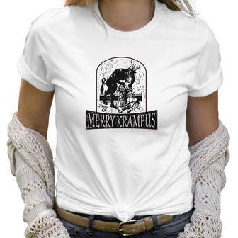 Merry Krampus Christmas Demon Women T-Shirt | Favorety AU