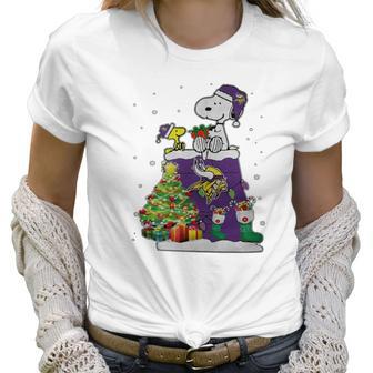 Minnesota Vikings Christmas Tree Women T-Shirt | Favorety UK