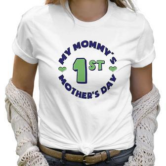 My Mommys 1St Mothers Day Round Women T-Shirt | Favorety CA