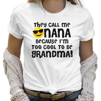 Mothers Day For Cool Nana Grandma Emoji Shades Women T-Shirt | Favorety AU