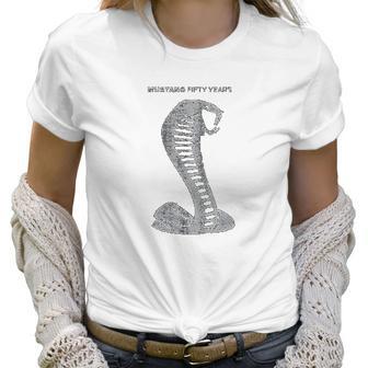 Mustang 50 Years Ford 50 Gray Snake Women T-Shirt | Favorety CA