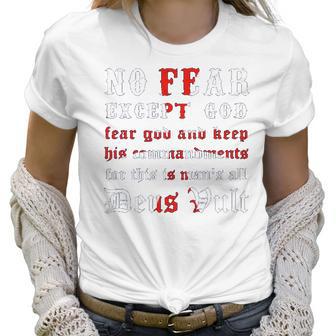 No Fear Except God Graphic Design Printed Casual Daily Basic Women T-Shirt | Favorety DE