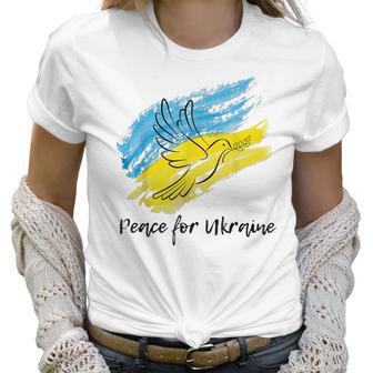 Peace For Ukraine Dove Ukraine Flag Lover Support Ukraine Men Women T-Shirt Graphic Print Casual Unisex Tee Women T-Shirt | Favorety CA