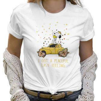 Peace Volkswagen Beetle Snoopy I Got A Peaceful Women T-Shirt | Favorety CA